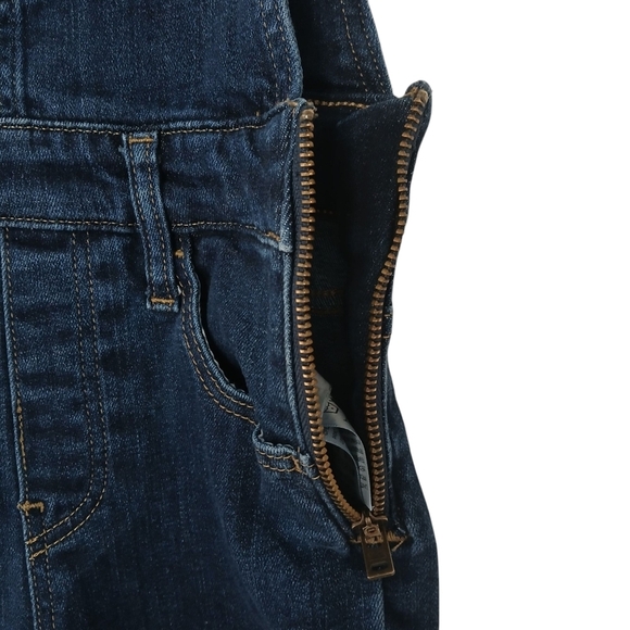 Levi's Overalls Utility Bib Skinny Leg Side Zipper Stretch Dark Wash Size 24 - Picture 10 of 16
